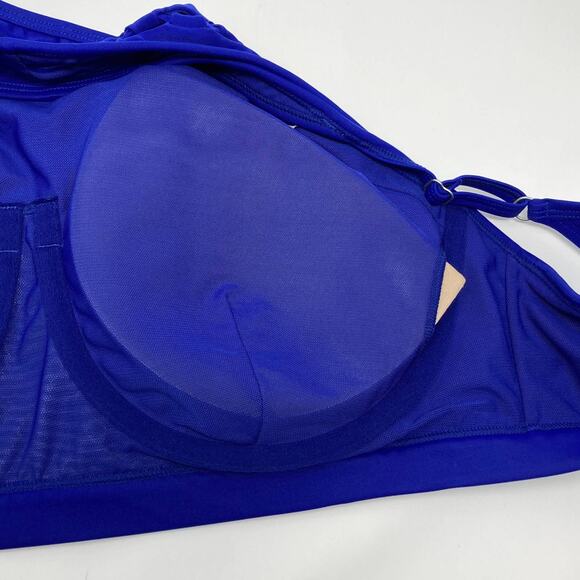 NWT Athleta High Neck Loop Bikini Top 40B/C Bra Cup Sapphire Blue 210979 XL - Picture 11 of 16